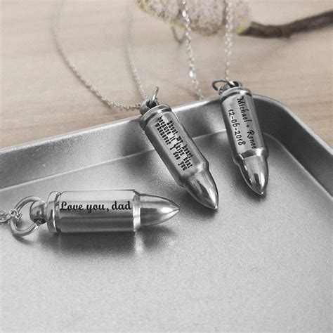 personalized bullet necklace.